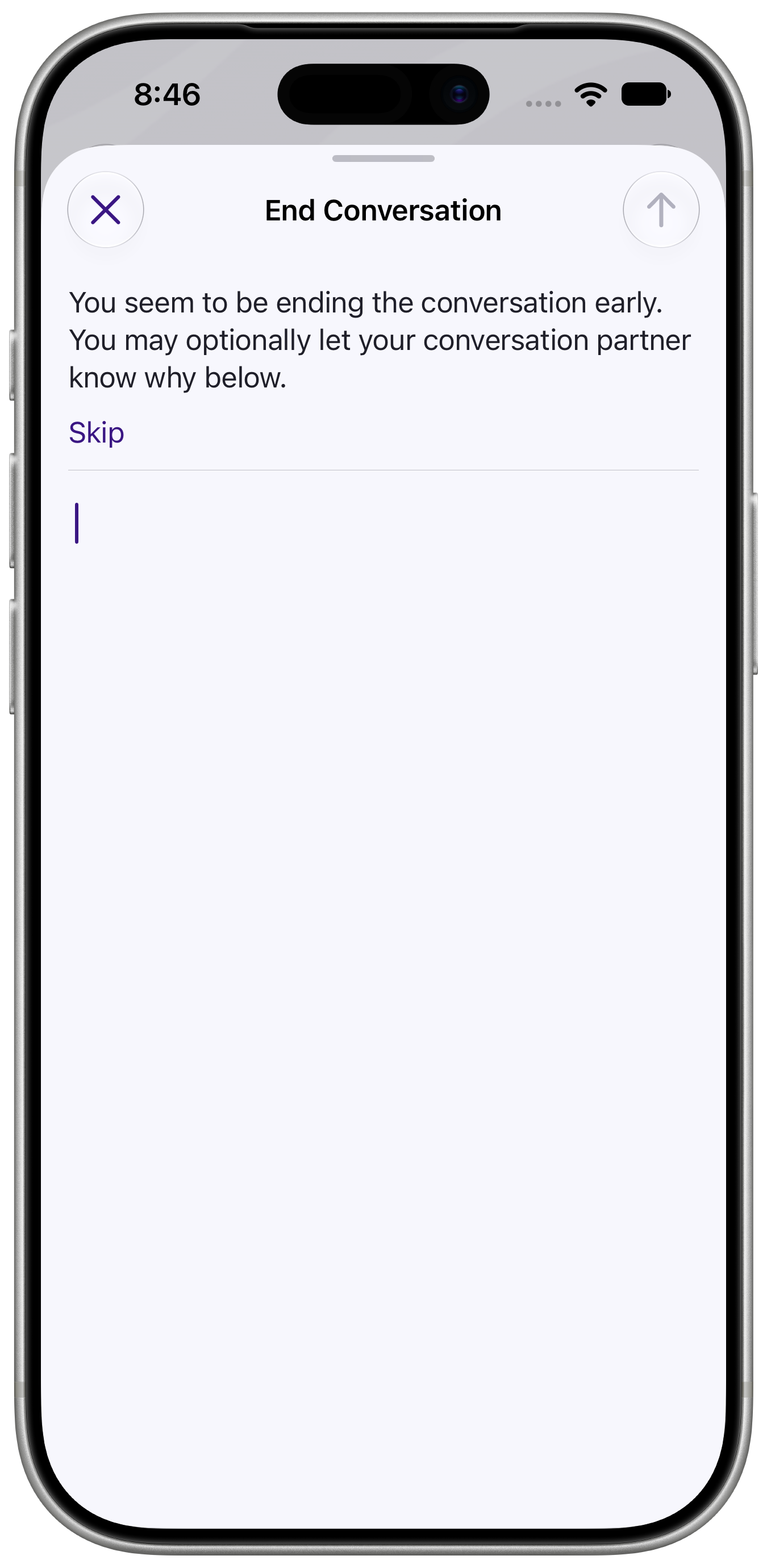End conversation confirmation