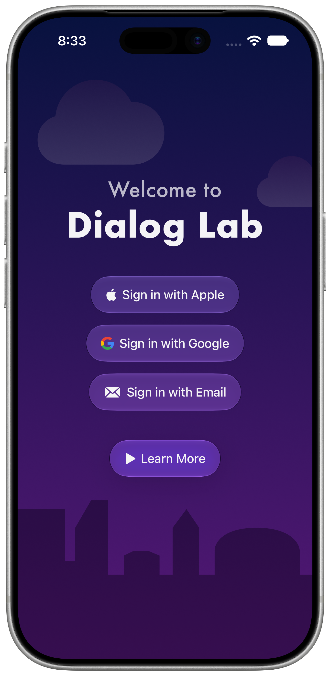 Sign in with Apple, Google, or email