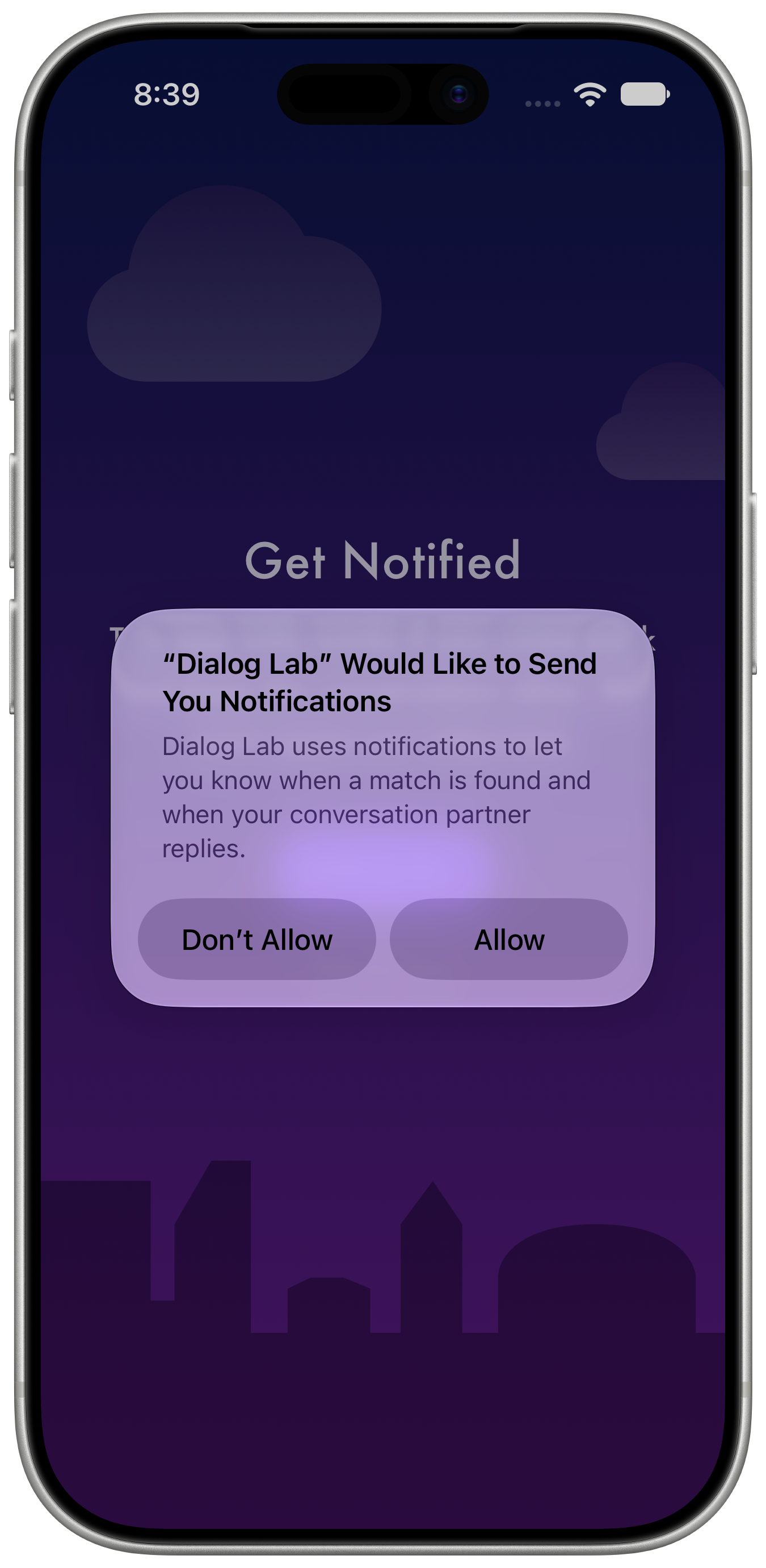 iOS notification permission prompt